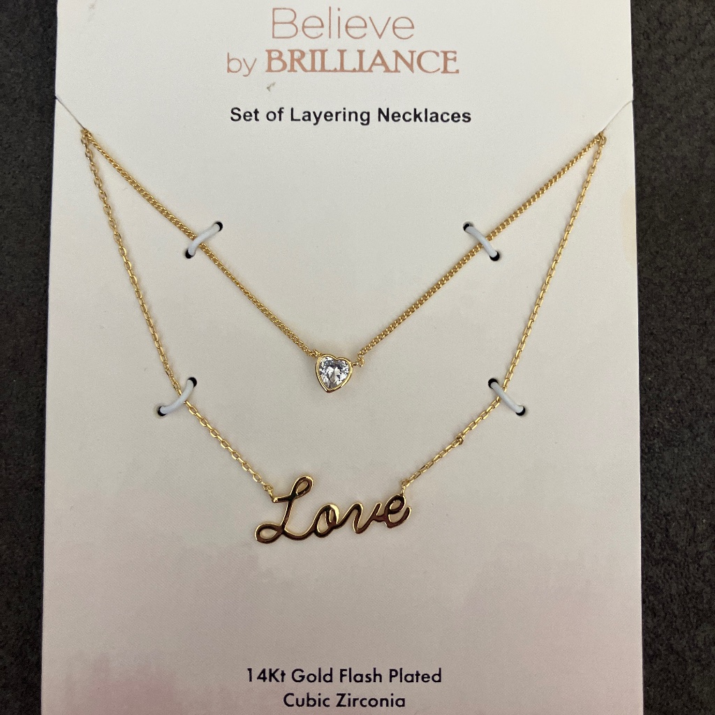 Love Gold Flash Plated Necklace 25$